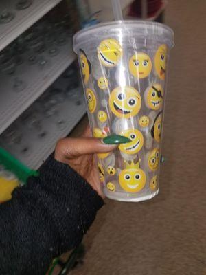 They look like emojis to me... plastic cup  $1