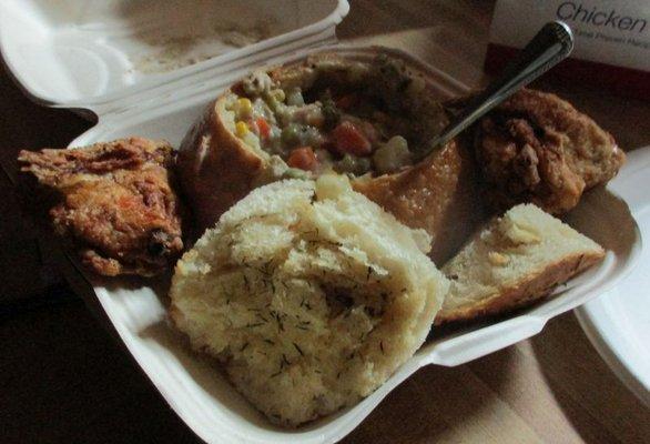 Bread Bowl w/Broaster chicken delite...