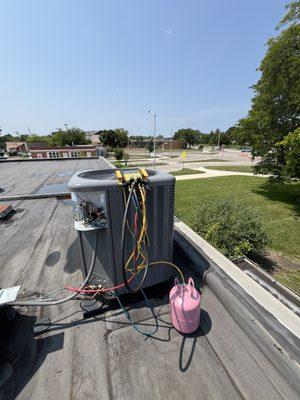 Rheem rooftop install