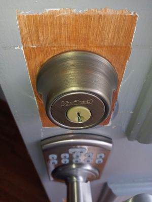 Deadbolt installed