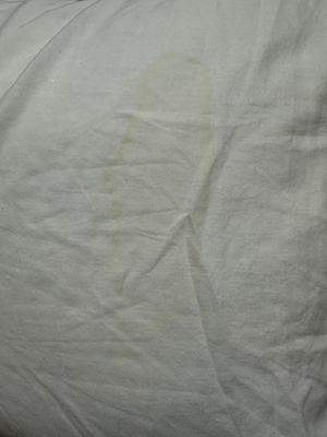 Stain on pillow.  Smelled like urine.   Clerk at the front desk ask me if I wanted another pillow case.  are you serious