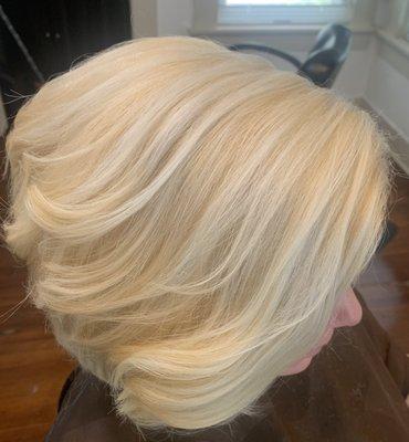 Beautiful highlighted stacked bob