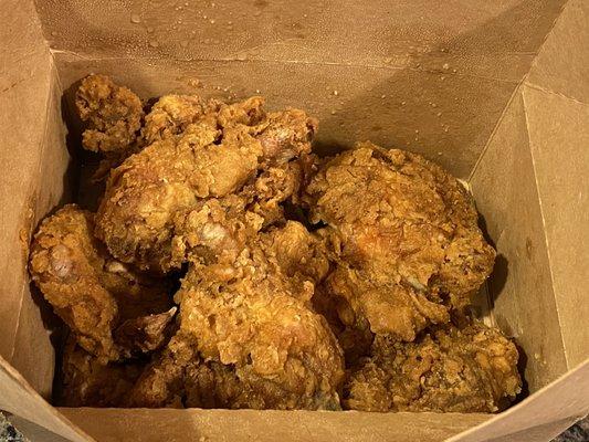 Cleo & Leo golden fried chicken from the Stater's Deli, always crispy and delicious. Made fresh daily.