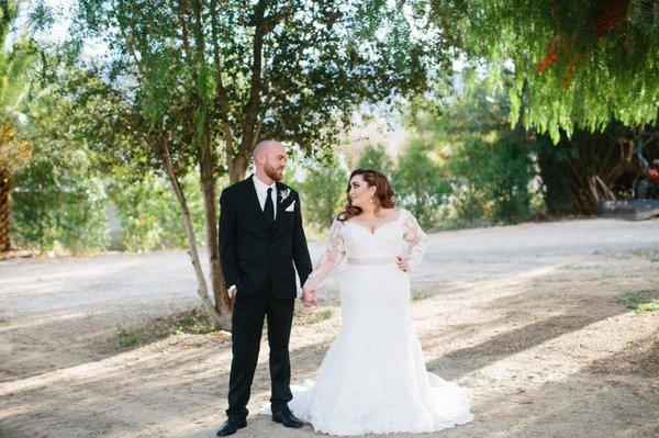 Here's some photos of the dress ! It was a tank style dress and Myrna turned it into this beautiful vintage lace sleeve dress !