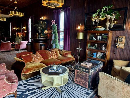 Our front sitting room gives you the ideal 1930's speakeasy feel