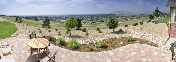 Planting, decorative rock and mulch