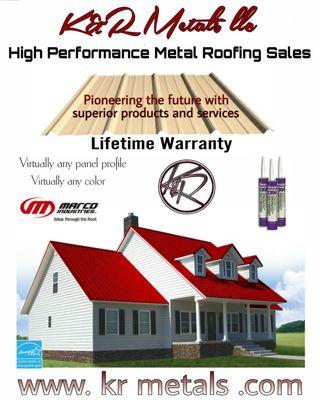 We sell high performance lifetime warranty or 40 year metal roofing products. We also offer the fastest turnaround, in as little as 2 days !