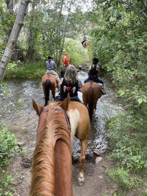 River crossing towards the end of the ride