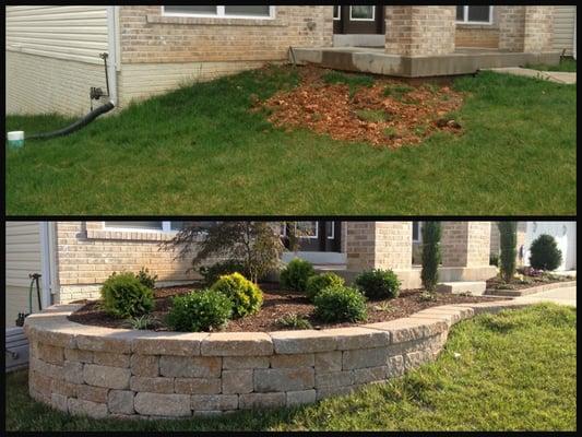 Versa-Lok Mosiac Block Retaining Wall - Bethany Ledge Color - Ballwin, MO - Lance's Lawn & Landscape, LLC