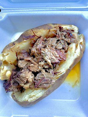 Baked Potato with Beef Brisket & Melted Butter