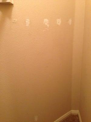 Closet repairs that were never painted by Smart Source Realty.  Again, this is why "extensive touch up painting" was required.