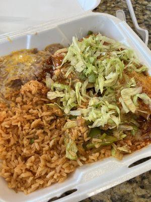 Beef enchilada combo