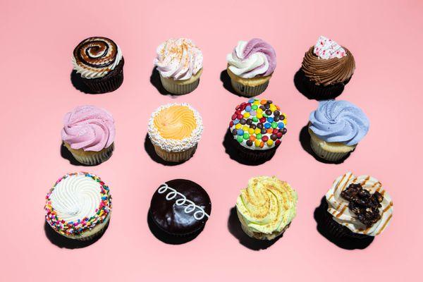 Gourmet Cupcakes with daily rotating flavors.