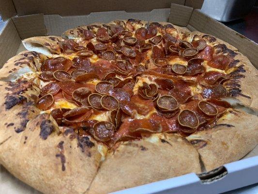 Stuffed Cheese Crust Pepperoni Trio!! Delish!