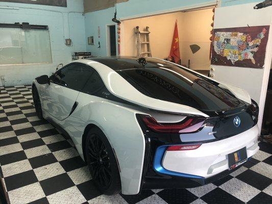 Super electric I8 with black tint nice match:)