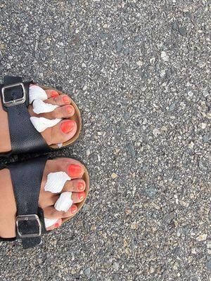 Didn't get the shape I wanted for my toes.