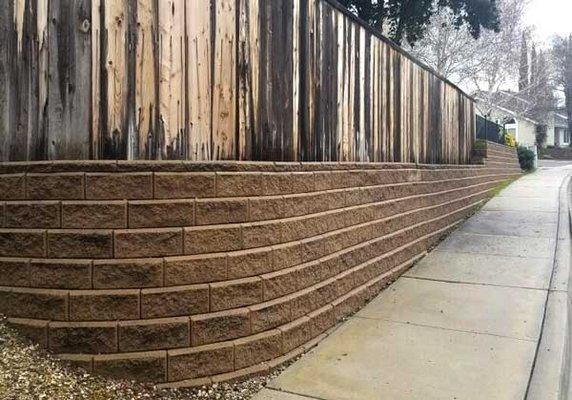 Allan Block and garden block retaining walls