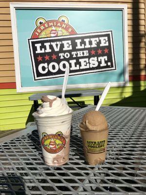 Swirl Ice Cream and Cafe Latte Italian ice