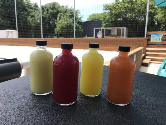 Fresh cold pressed juice made with love from high quality produce.