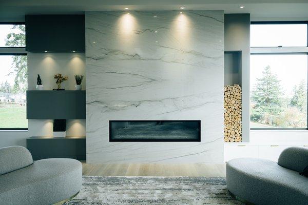 Beautiful fireplace design and installation