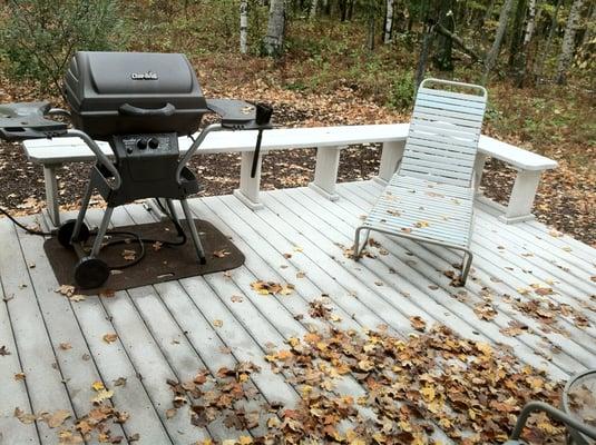 The back deck witch has its own BBQ grill and chairs