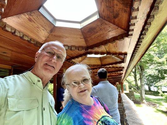 Me and my lady admiring the view from under a skylight.