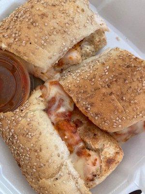 Chicken parmigiana sub