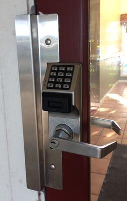 Cabana Keyless Entry with full length stainless astragal (latch guard)