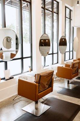 our bright & airy salon space