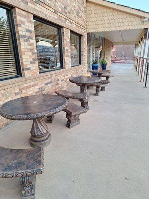 Outdoor seating.