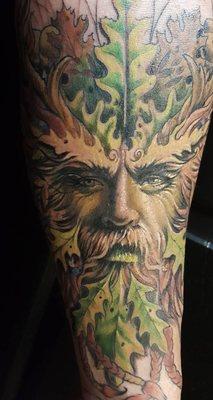 Green Man by Rob Hill
@robhilltattoos