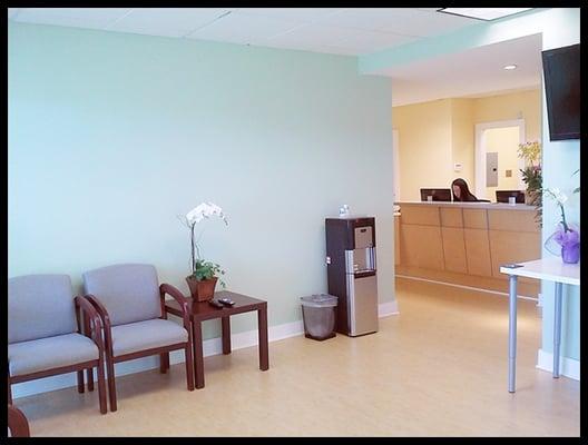 Newly renovated waiting room area at the Dental Offices of Tiffany Nguyen, D.D.S.  Picture taken 6/20/12.