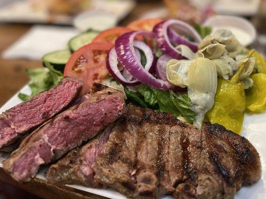 NY Steak Salad Medium Rare