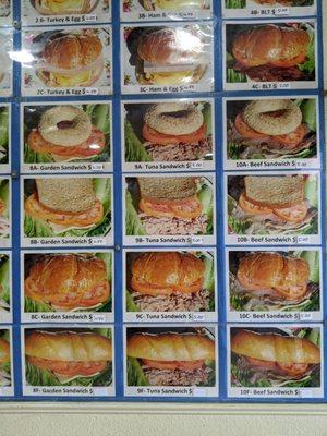 Sandwich menu 2