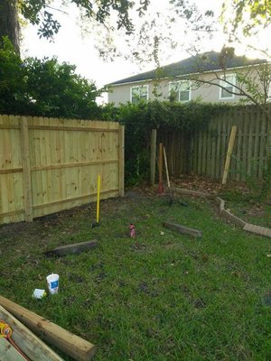 Finished putting the fencing up.