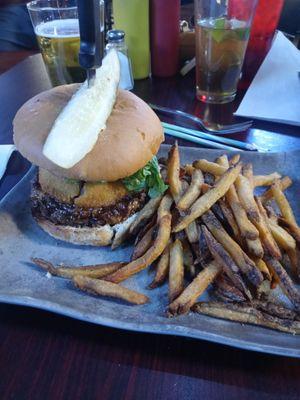 BBQ cheddar burger.