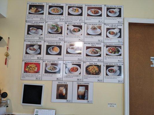 Wall menu