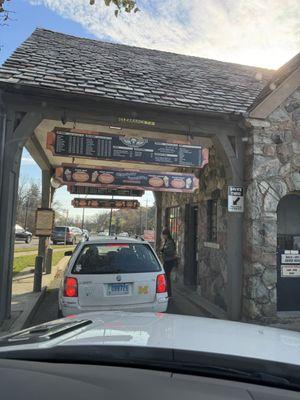 Drive thru menu