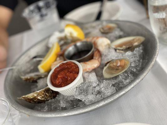 Seafood platter sampler