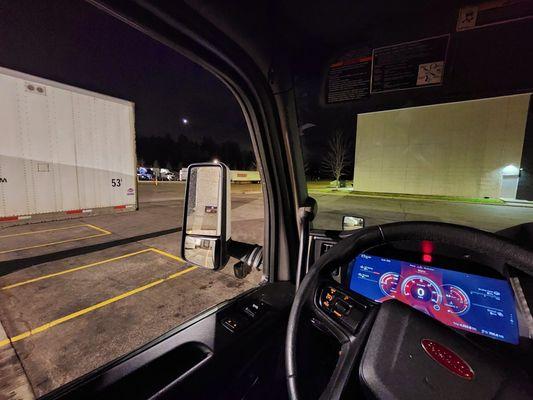 Nighttime. Waiting for a load.