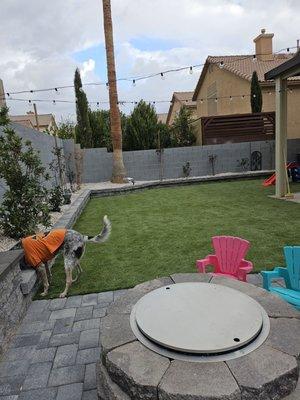 Turf and planter beds