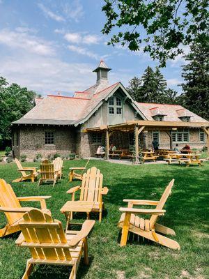 View of the property and outdoor seating