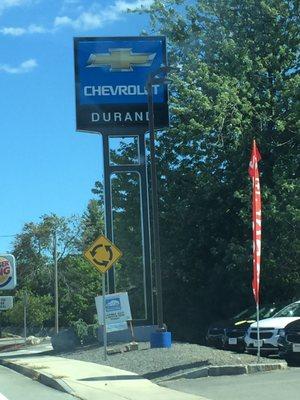 Durand Chevrolet of Hudson -- 223 Washington Street / Route 85, Hudson                    Sign