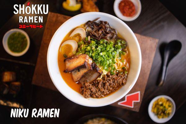 Niku Ramen with Pork Chashu & Soy-Cured Egg