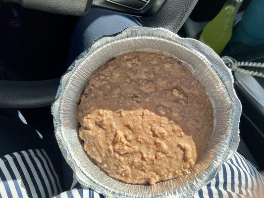 A order of Refried Beans to go with my street tacos.