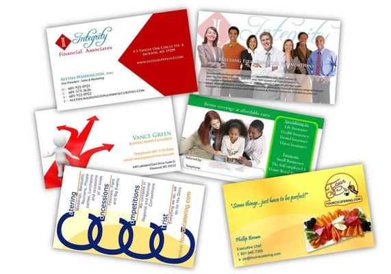 100% Custom designed and printed business cards for results.