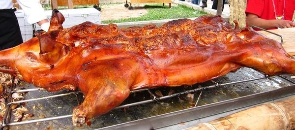 Delicious Whole Roast Pig, or as we say in Miami..."Lechon Asado" Que rico!