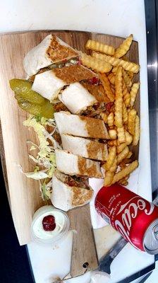 Been shawarma wrap (Arabic style with fries)