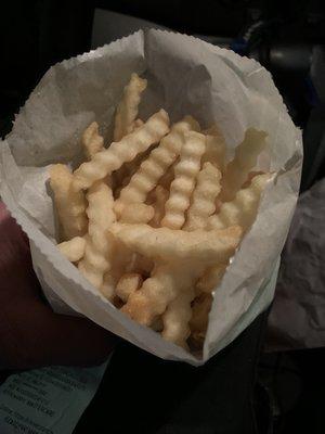 Teddy's fries are huge