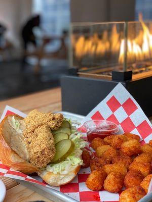 Catfish PoBoy and Cajun fries..  yum